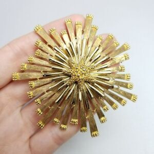 Vintage Monet Atomic Star Sun Starburst Brooch Pin Pendant MCM Vintage Jewelry